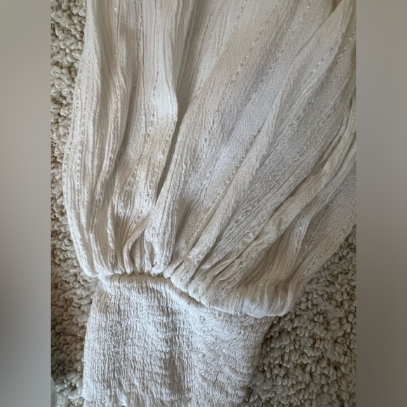 Anthropologie white “Conditions apply” Miranda peasant blouse - Picture 3 of 5